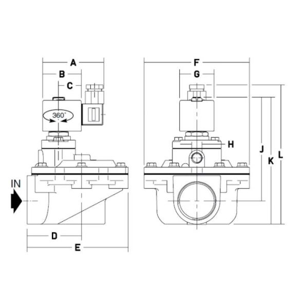 Air Cleaning Aluminum Pneumatic Pulse Valve 1 1/2