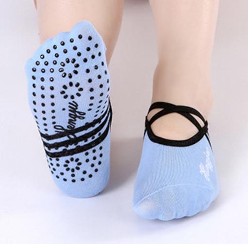 Cotton Material Yoga Grips Socks Backless Yoga Socks Anti-skid Ballet Fitness Socks