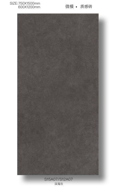 Grise profond 48X24 Glaçage étoilé décoration de sol Carreaux de porcelaine pour salle de bain antibactérien