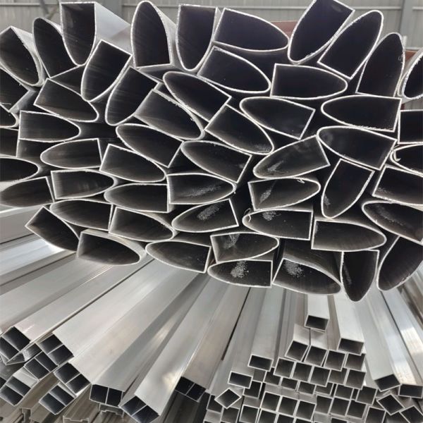 Interior Stair Aluminum Handrail Profiles For Glass Roof Slotted Tube