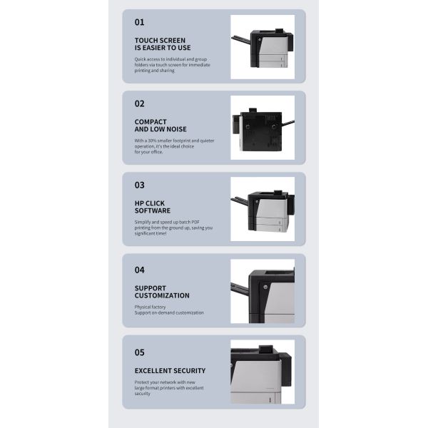 HP HP M806DN_806X Black and White A3 Laser Printer M712dn_xh Double Sided Network High Speed Printer Business Office Printing