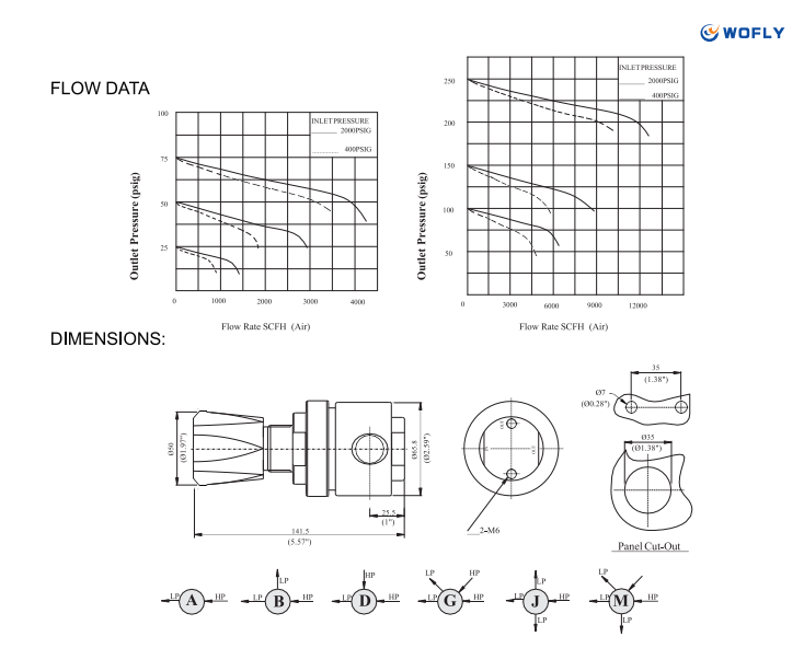 High Pressure 3500psi Double Gauge Regulator SS 316 Stainless Steel Pressure Reducers