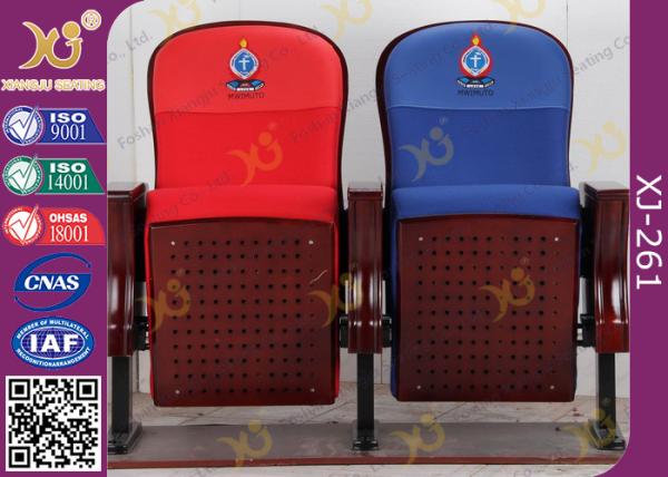 Fire Retardant Vintage Wooden Theatre Seating Chairs For Church Project