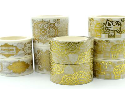 Fita dourada luxuoso de Washi da folha para ofícios de DIY