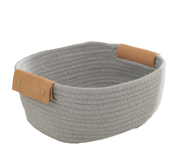 OEM Home Center Decoration Easter Woven Big Blue Cotton Rope Baby Storage Organizer Empty Toys Gifts Clothes Laundry Bas