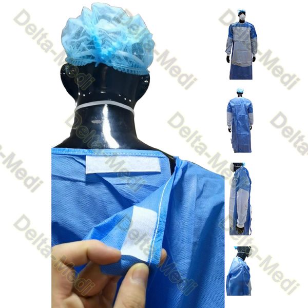 SMS 35g 40g 45g AAMI Level 3 AAMI Level 4 Surgical Gown Reinforced Gown