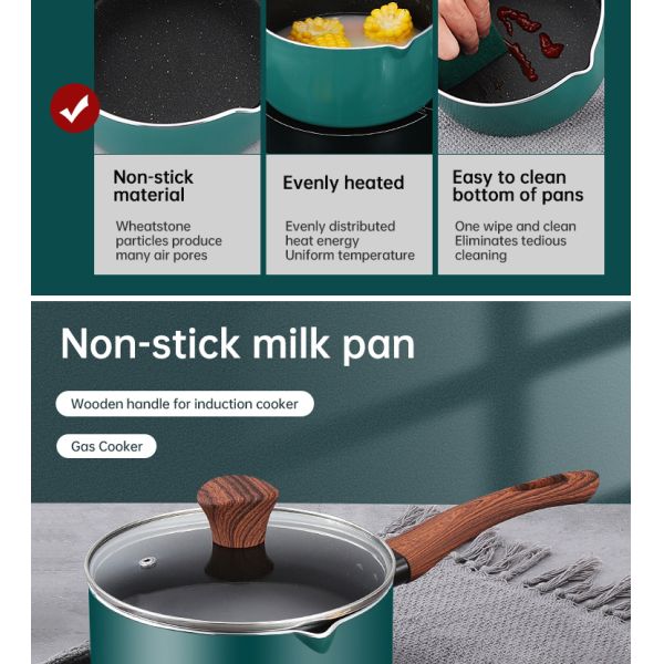 2 выборов цвета Cookware стеклянной крышки алюминия лоток соуса ручки не с ручкой