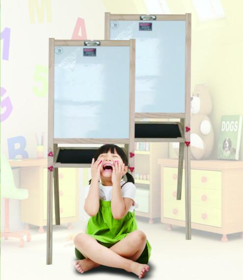Decorative Framed Magnetic Board For Kids , Wood Framed Dry Erase Board