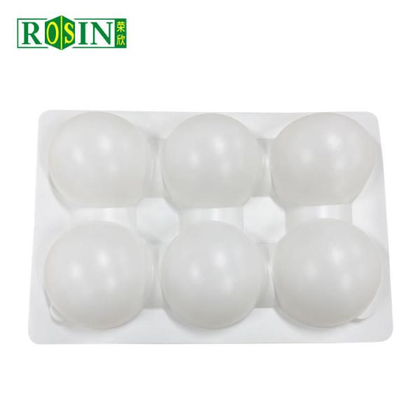 Customized Plastic Bakery Boxes 6 Cells Round PP 0.6mm Thickness For White Mochi