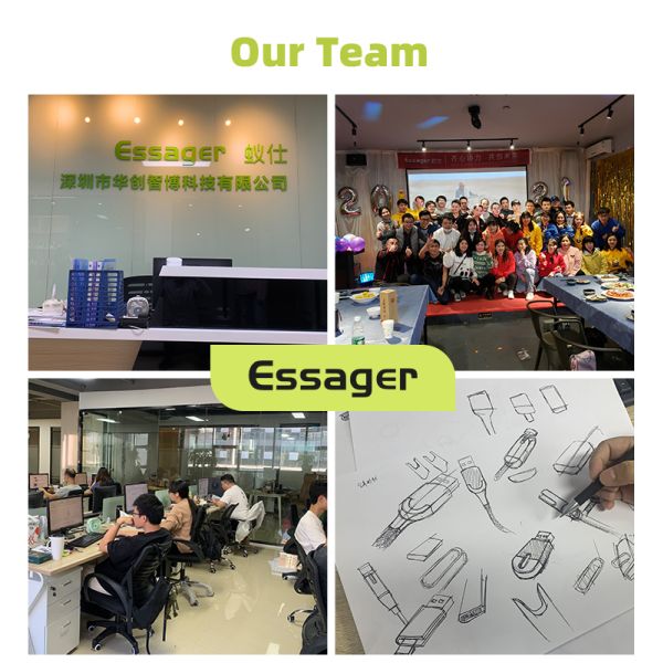 ESSAGER ES-HB03 Series 7 in 1 USB-C USB-A SD TF Port 3.0 Best USB Port Hub