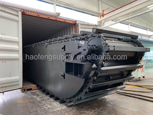 Customized Floating Pontoon Undercarriage for Amphibious Excavator Swamp Marsh Wetlands Conversion Supplier