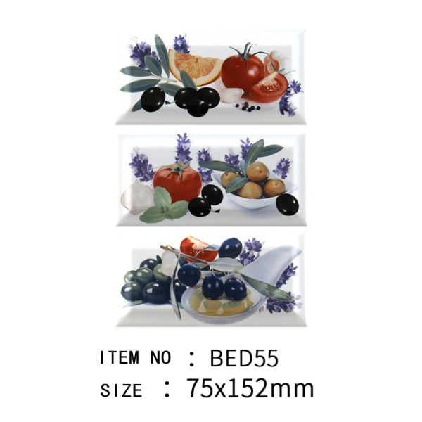 Azulejos de pared de porcelana tipo metro brillantes, cuerpo blanco, 75x152mm 150x305mm