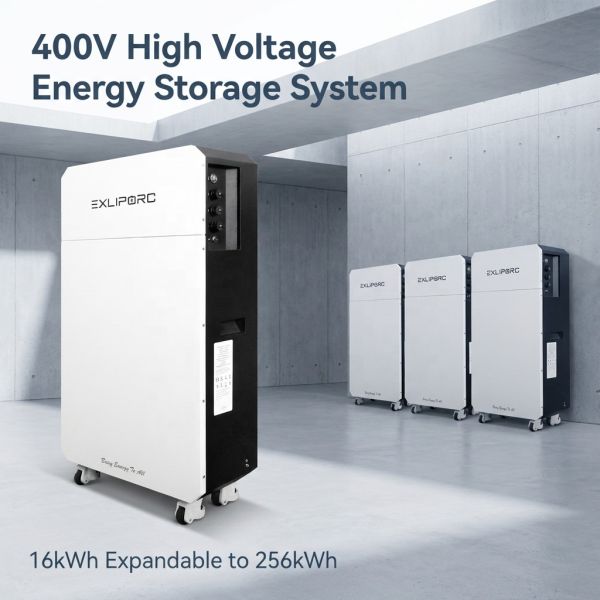 400V High Voltage Energy Storage System 16kWh Expandable to 256kWh HV LiFePO4 Battery for Solar Projects