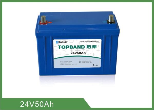 Densidade de alta energia recarregável da bateria Lifepo4 24v 50ah do fosfato do ferro do lítio