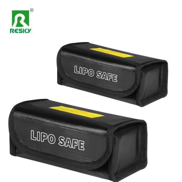 Glass Fiber Double Zipper RC Lipo Battery Safe Bag Fireproof Waterproof 60 X 75 X 185mm