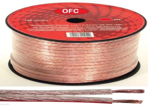 322 Strands OFC Transparent Speaker Electric Wire Cable Genuine Oxygen Free Copper CCA
