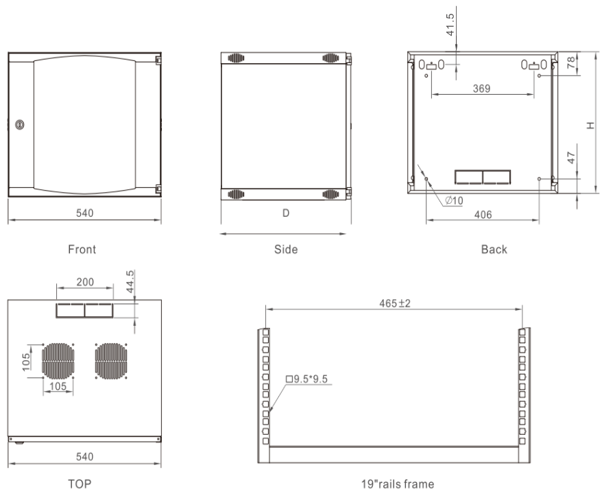 EW Wall Mount Rack Cabinet , Date Center Accessories , Manufacturer from China - Zion Communiation
