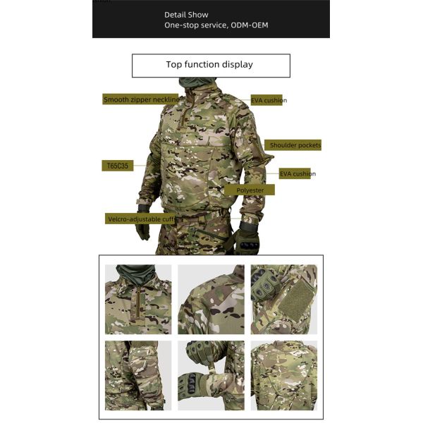 Formal Camouflage Custom Military Uniform Unisex Military Frog Shirt