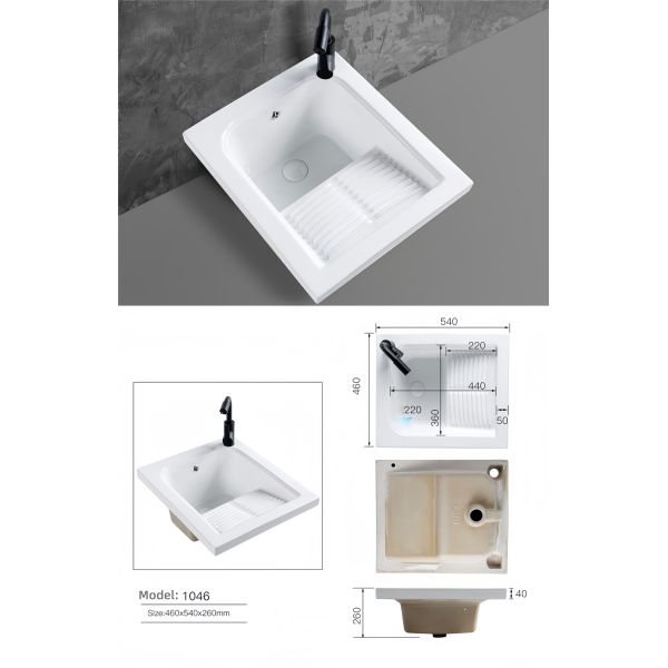 Multi Functions Bathroom Inset Basin Rectangular Factory Sale Multi Sizes Best Quality