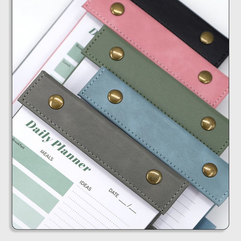 Custom Leather Notebook Daily Planner Refillable Tear Off Pages Printing Journal