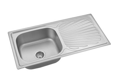 Цельная прямоугольная кухонная раковина с Drainboard нержавеющие 720*450*220mm