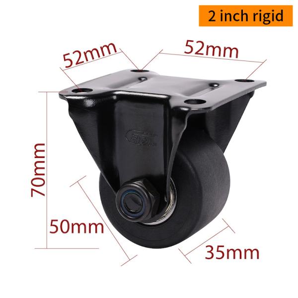 EDL 2 Inch Plate  Equipment Caster By Rigid Swivel Brake Type M412P-16 250kg Road