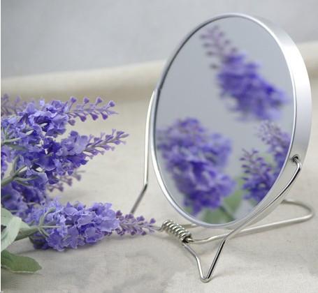 Desktop Double sides metal cosmetic mirror,Silver Plating Makeup Mirror