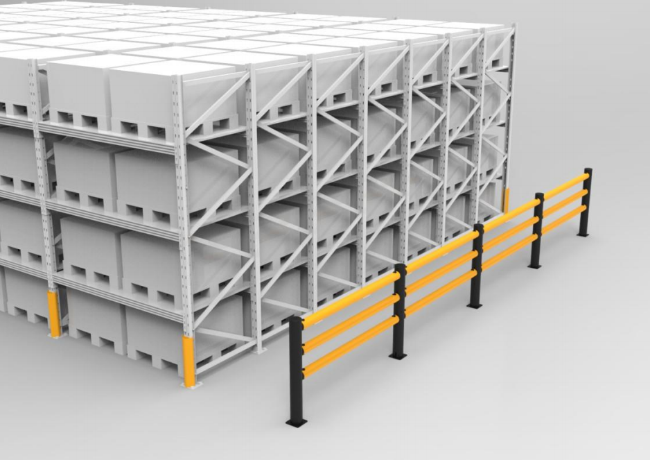 Warehouse Protective Flexible Barricades Polymer Guardrail