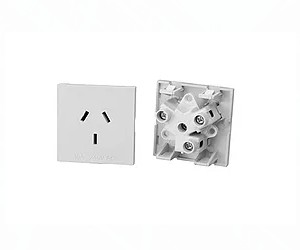 White Or Black PC Wall Argentina Electrical Sockets 3 Poles Female Round Single Power Outlet 10A 250V Grounded 2500W