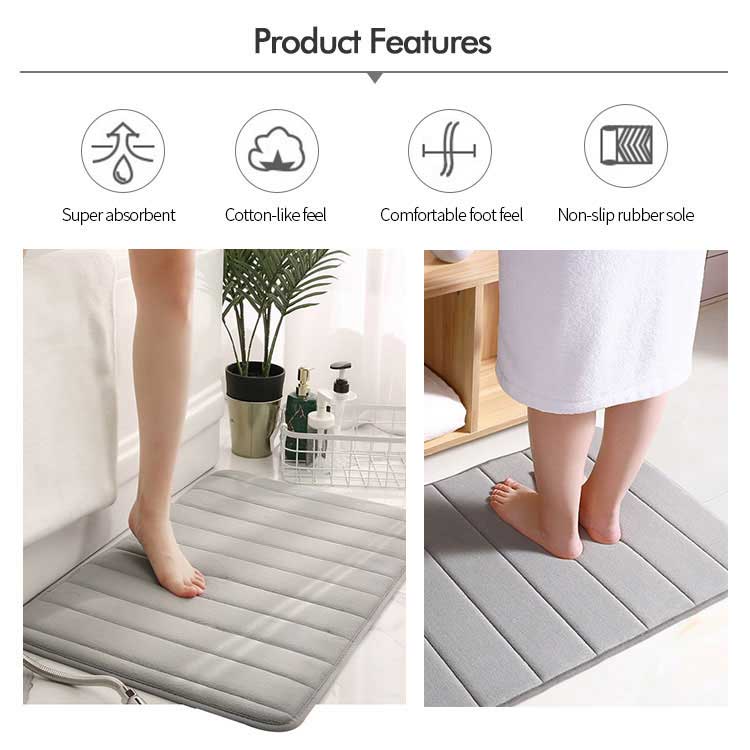 См циновки 50x80 Bathroom пены памяти полиэстера не смещает
