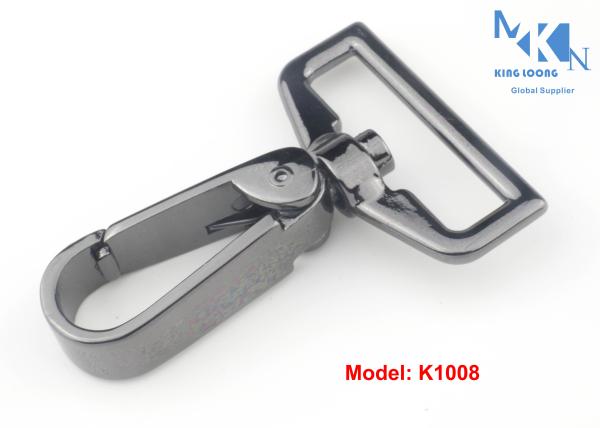 Plating Shiny Silver  Metal Snap Hook , Professional Swivel Clasp Hooks