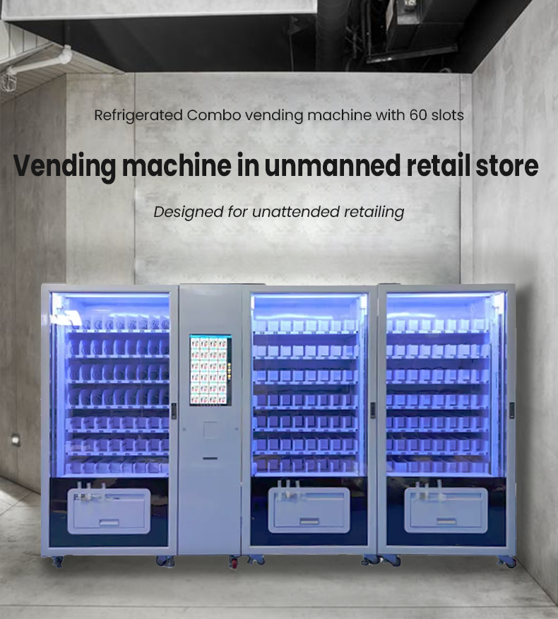 Venda de Coca-Cola de alimentos refrigerados Máquina de venda automática