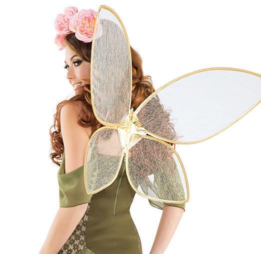 Juego de roles de Halloween para mujeres Traje de princesa forestal Verde de hombro vestido largo conjunto estilo