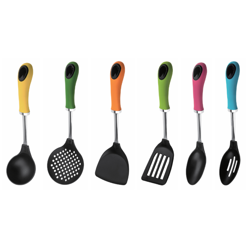 Kitchen Household Utensil Set with Non-Stick Cooking Tools and Stainless Steel Handle