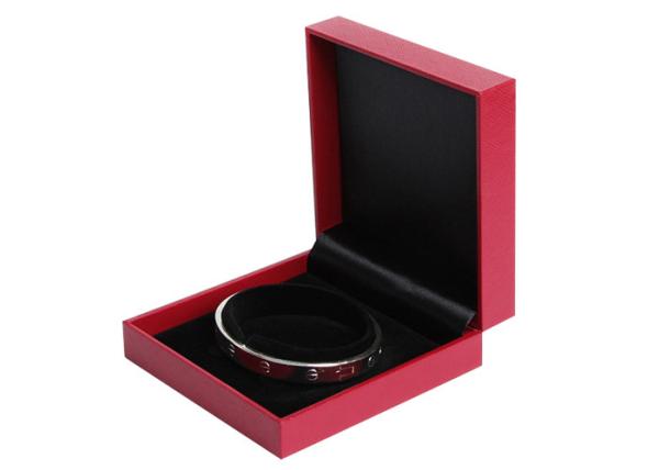 Mens PU Leather Cardboard Jewelry Boxes Bulk Ring Gift Box With Removable Drawer