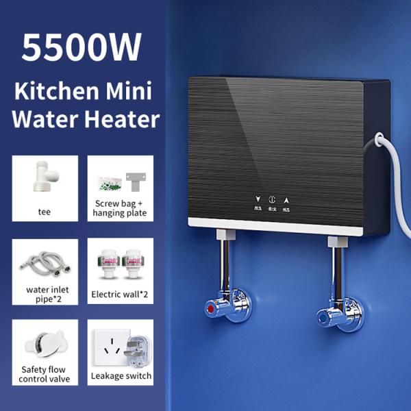 220V Electric Geyser Water Heater 3.5KW 4.5KW 5.5KW Instant Mini Water Heater