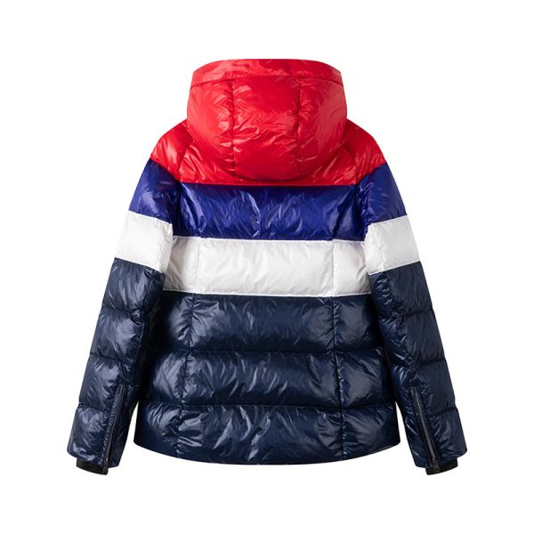 Windproof Water-Resistant Heavy Winter Jacket 280gsm Color-Block Puffer Jacket