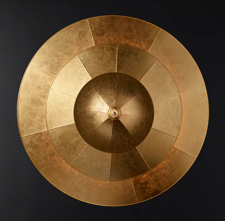 Custom LED Copper Pendant Light Chandelier with Dimmable Vintage Design for High Ceiling