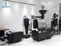 Automático torrefactor de café de aço inoxidável industrial 60kg 0-300°C ajustável