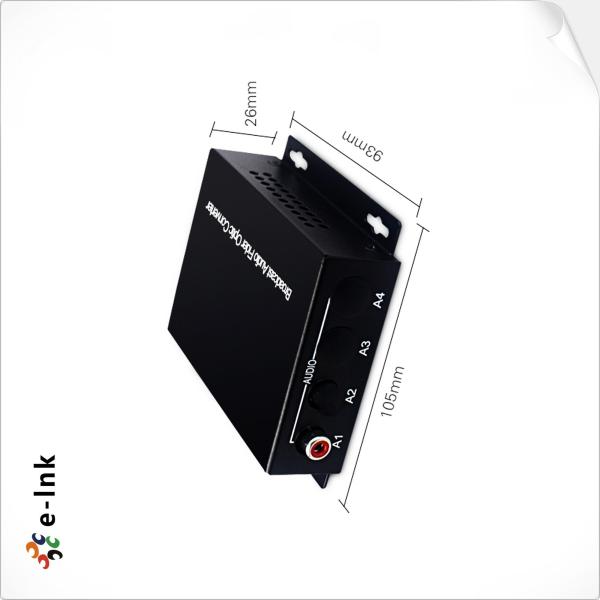audio de 1Ch RCA au-dessus de convertisseur de fibre aucune puissance d'entrée de la perte DC12V 1A