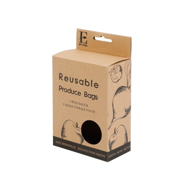 Коробка Kraft Eco hangtag Брауна дружелюбная упаковывая с круглым окном