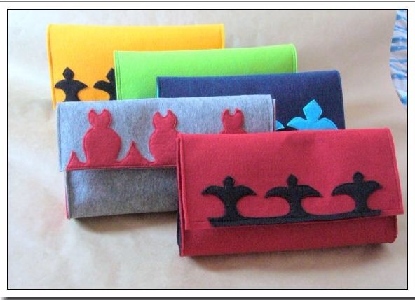 factory price high quality lovely felt coin wallet/coin purse