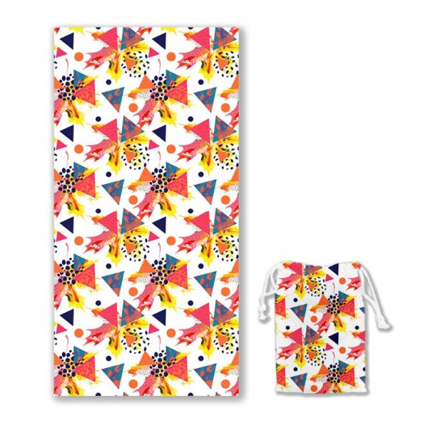 Quick Dry Custom Beach Towel Sublimation Printed Suede Microfiber Print Recycled Sand Free Beach Towel With Logo