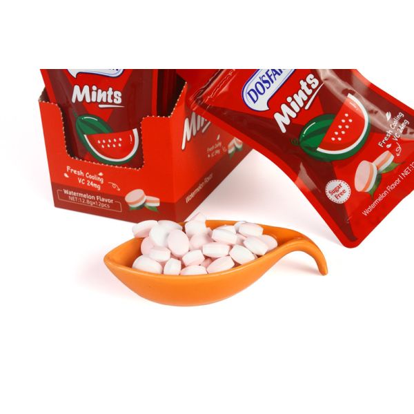Compressed Fruit Flavors Sugar Calorie Free Mint Candy For Smoking Breath Cooling