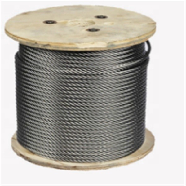 Galvanized Steel Wire Rope Cable 1mm 1.5mm 1.2mm 3mm 6x7 IWS Sliver Galvanized Finish