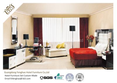 Modern Commercial Hotel Apartment Furniture Sets Plywood Large Size King Bed With Floating Side Table  For Hotel