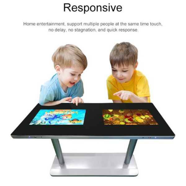 21.5 '' Android/Windows Smart touch dual screen interactive coffee table for meeting advertising display video kiosk