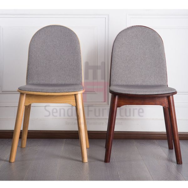 Стулья нордической ткани низкие задние деревянные обедая покрасили крытую коммерчески мебель