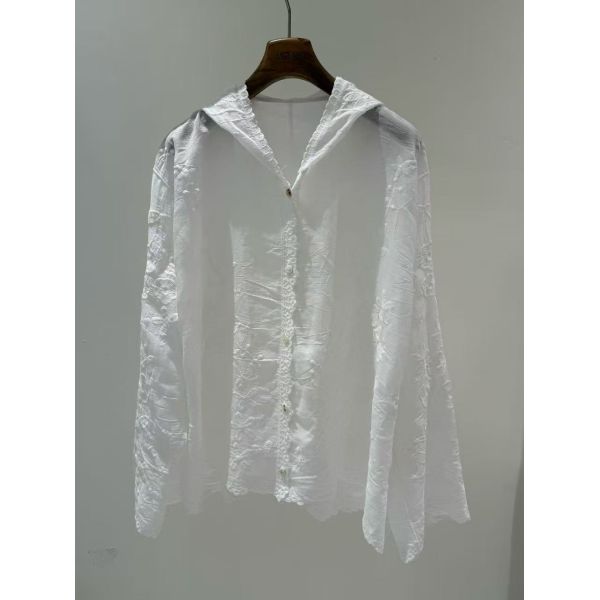 88% cotton, 12% nylon, 2026 spring/summer hot fashion show, pleated French shirt