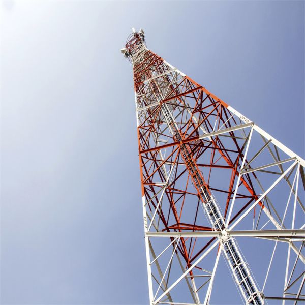 60 Degree Angle 4 Legged Angular Self Supporting Lattice Tower Steel Communication Tower